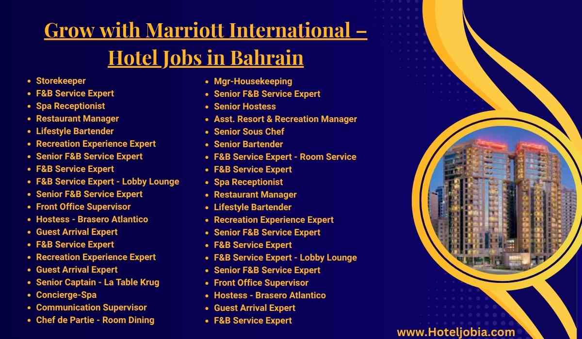 Grow with Marriott International – Hotel Jobs in Bahrain