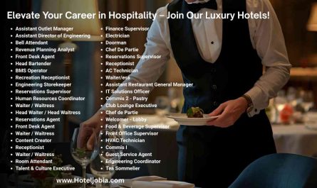 Elevate Your Career in Hospitality – Join Our Luxury Hotels Dubai!